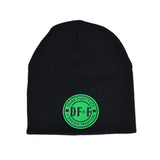 DF&F Green Leather Beanie - Black - Headwear