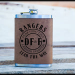 DF&F Leather Flask - 8oz Stainless Steel Flask - Flasks