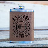 DF&F Leather Flask - 8oz Stainless Steel Flask - Flasks