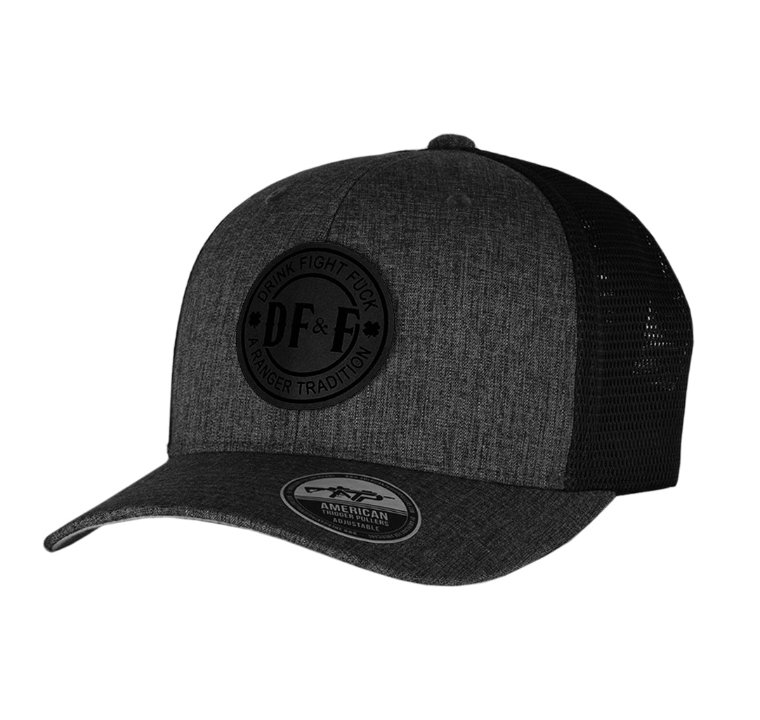 DF&F Leather SnapBack 110M - Black Leather - Headwear