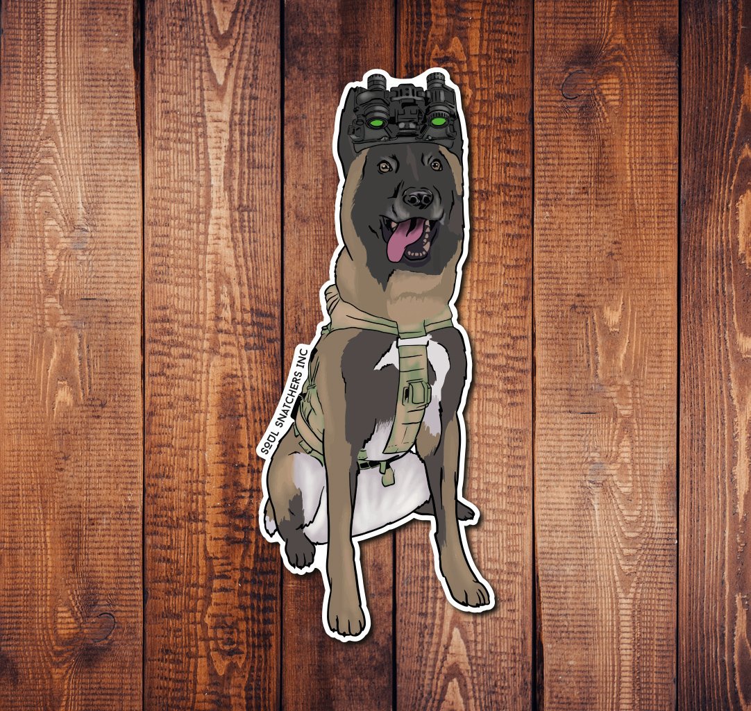 Dog Nods Sticker - 4" - Sticker