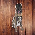 Dog Nods Sticker - 4" - Sticker