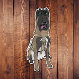 Dog Nods Sticker - 4" - Sticker