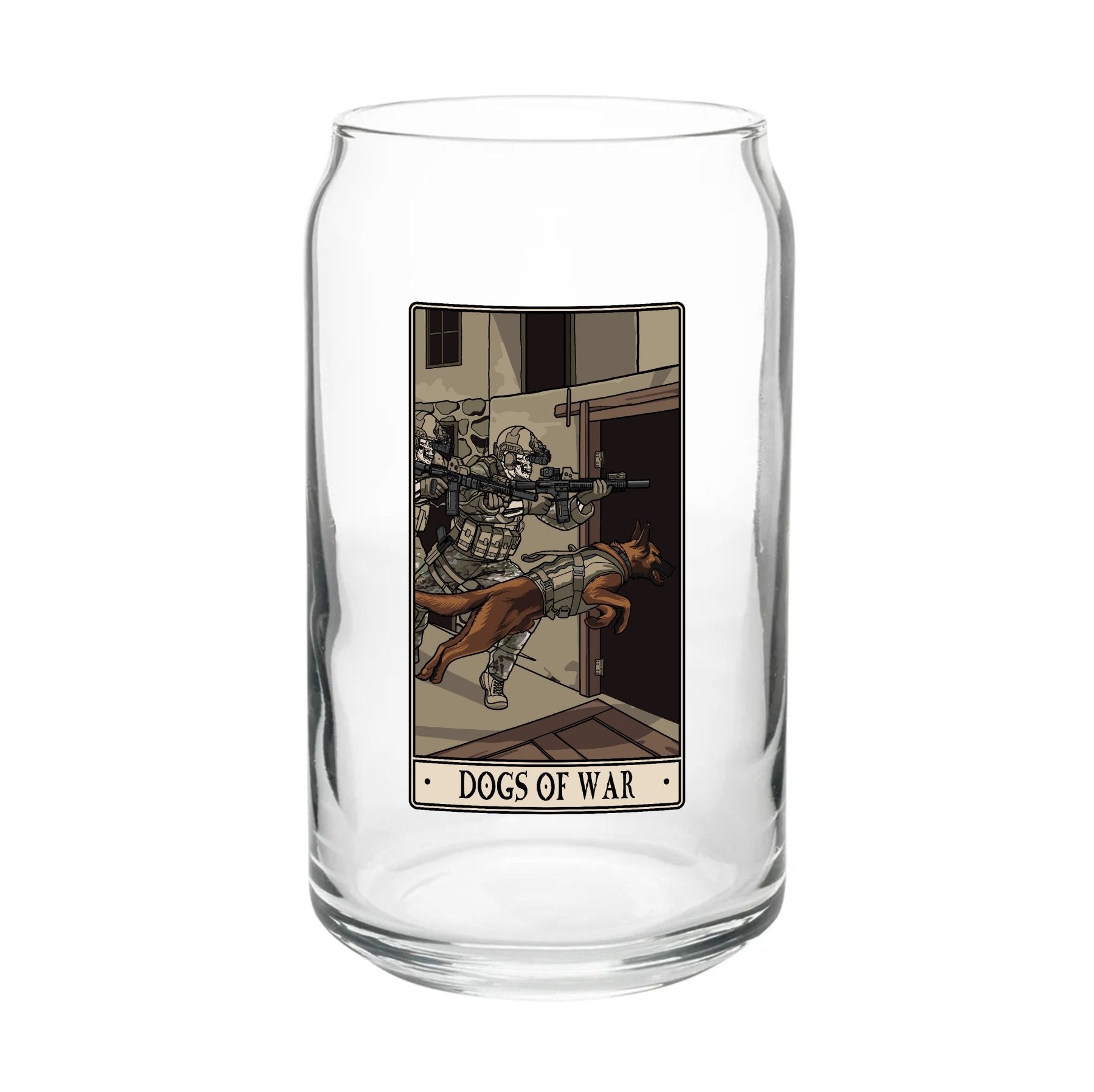 Dogs Of War Beer Can Glass Set - 16oz - Glassware