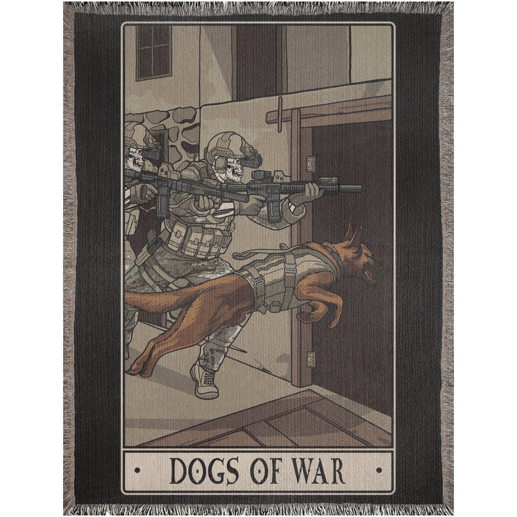 Dogs Of War Woven Blanket - 60x80 inch - Blanket