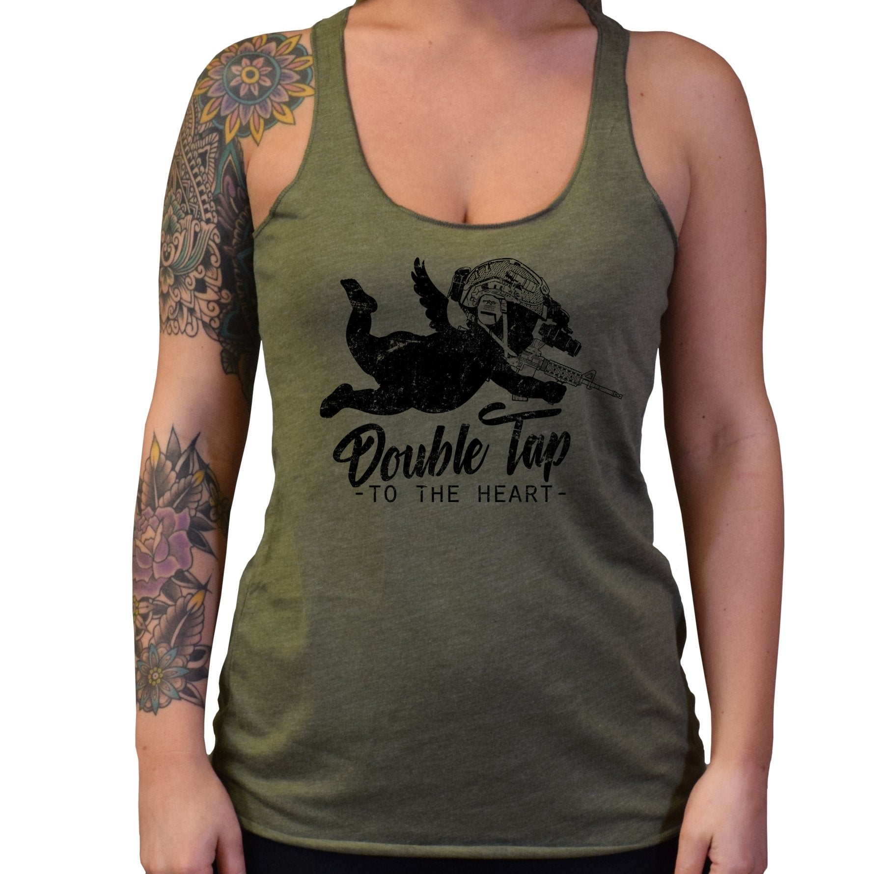 Double Tap Cupid - Tri - Blend - Small - Tank