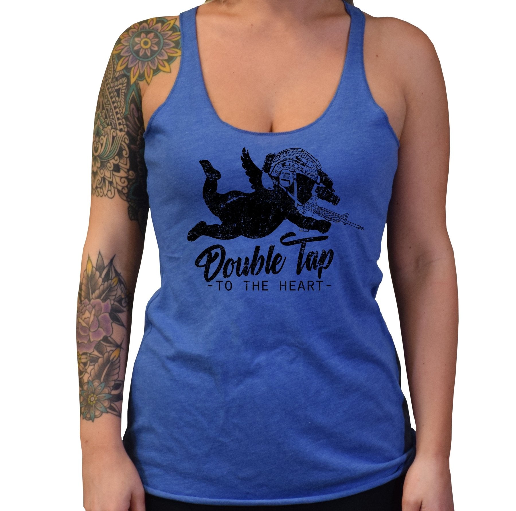 Double Tap Cupid - Tri - Blend - Small - Tank