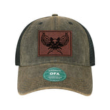 DPS K9 SWAT Leather Patch Old Trucker Hat - OSFA - Private Private Headwear