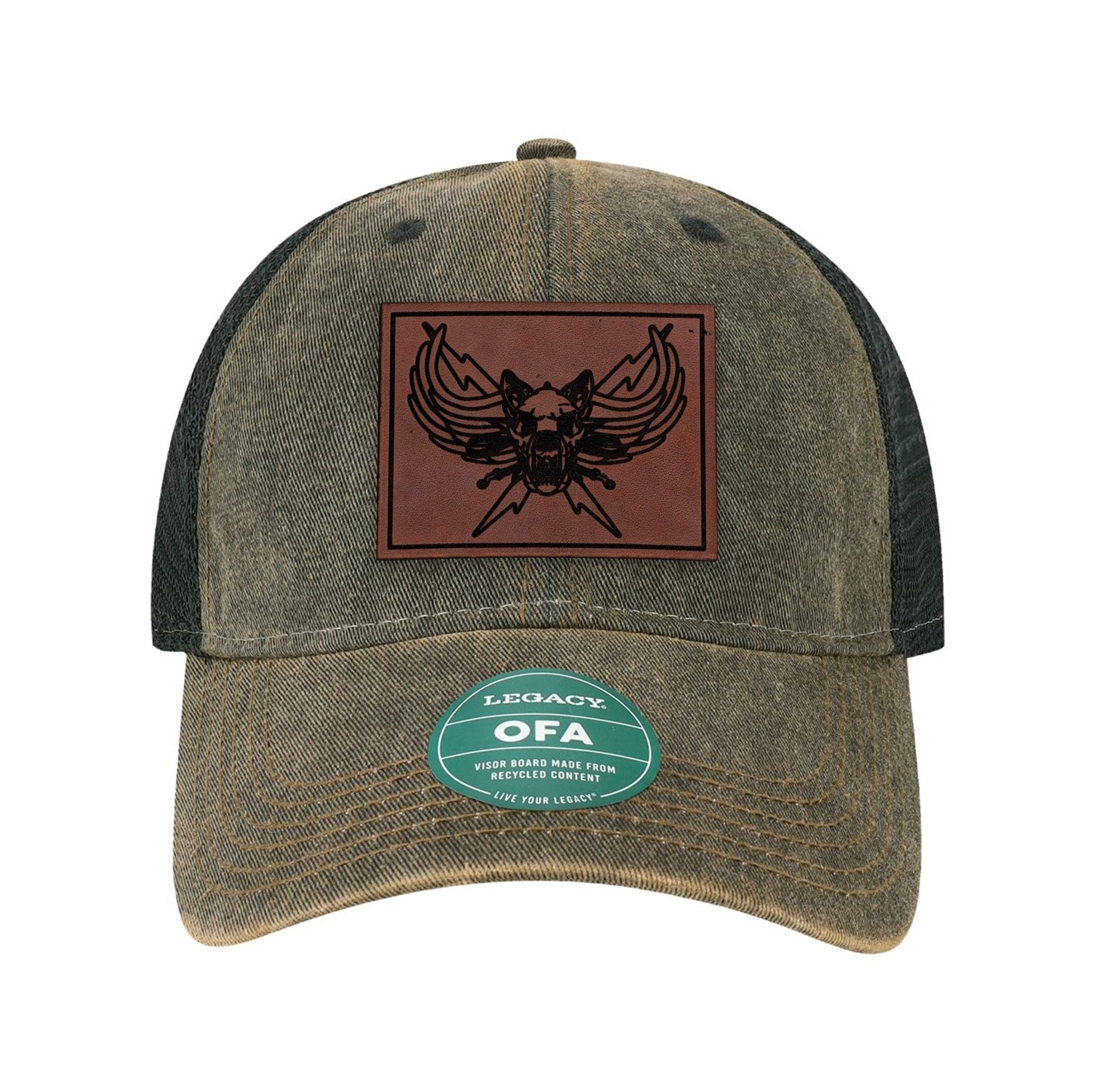 DPS K9 SWAT Leather Patch Old Trucker Hat - OSFA - Private Private Headwear