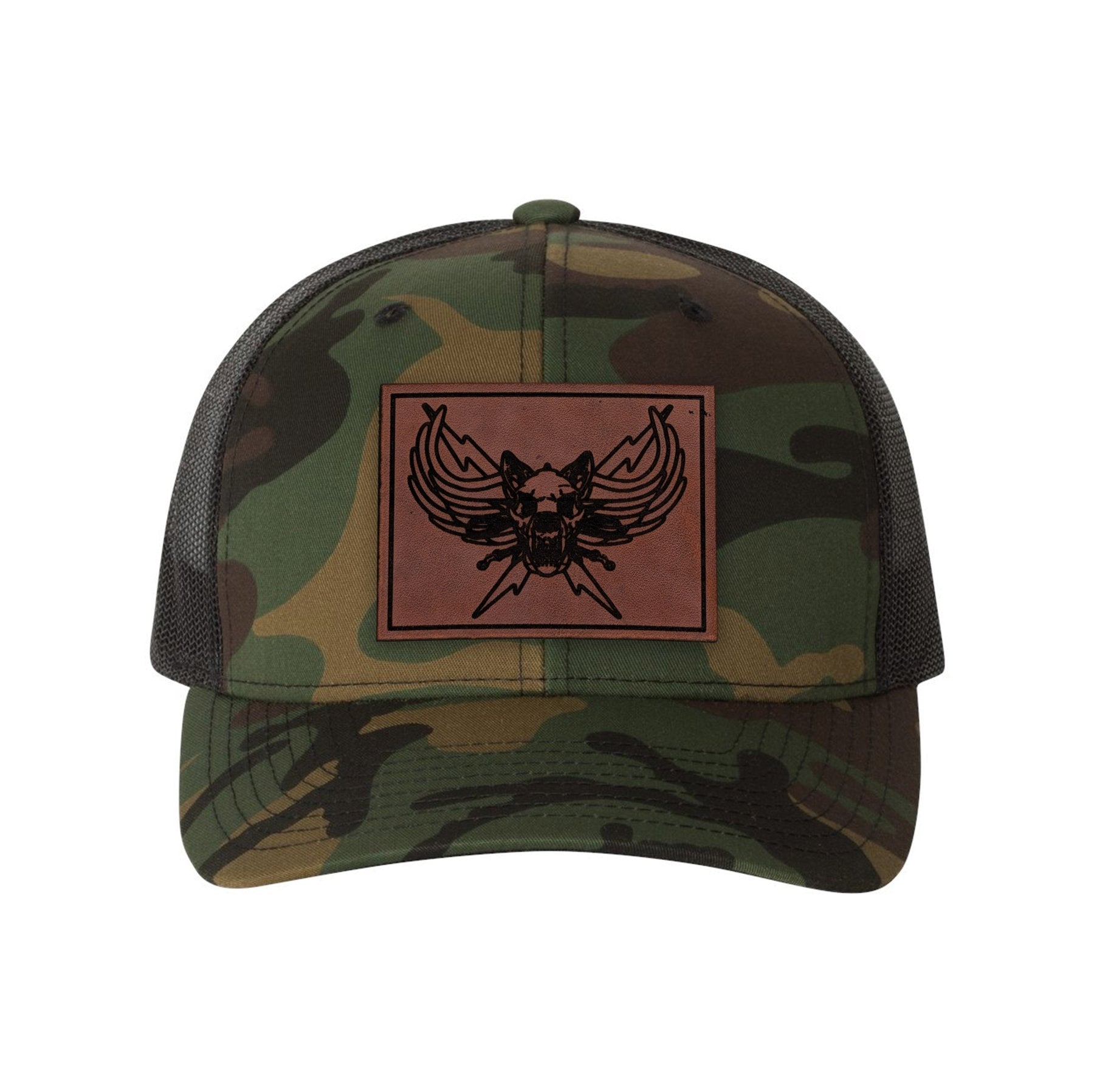 DPS K9 SWAT Leather Patch Retro Trucker Hat - OSFA - Private Private Headwear