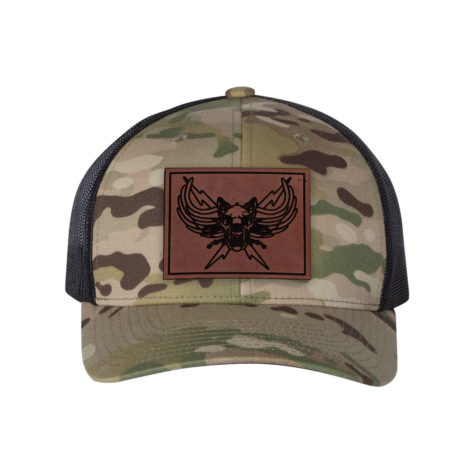 DPS K9 SWAT Leather Patch Retro Trucker Hat - OSFA - Private Private Headwear