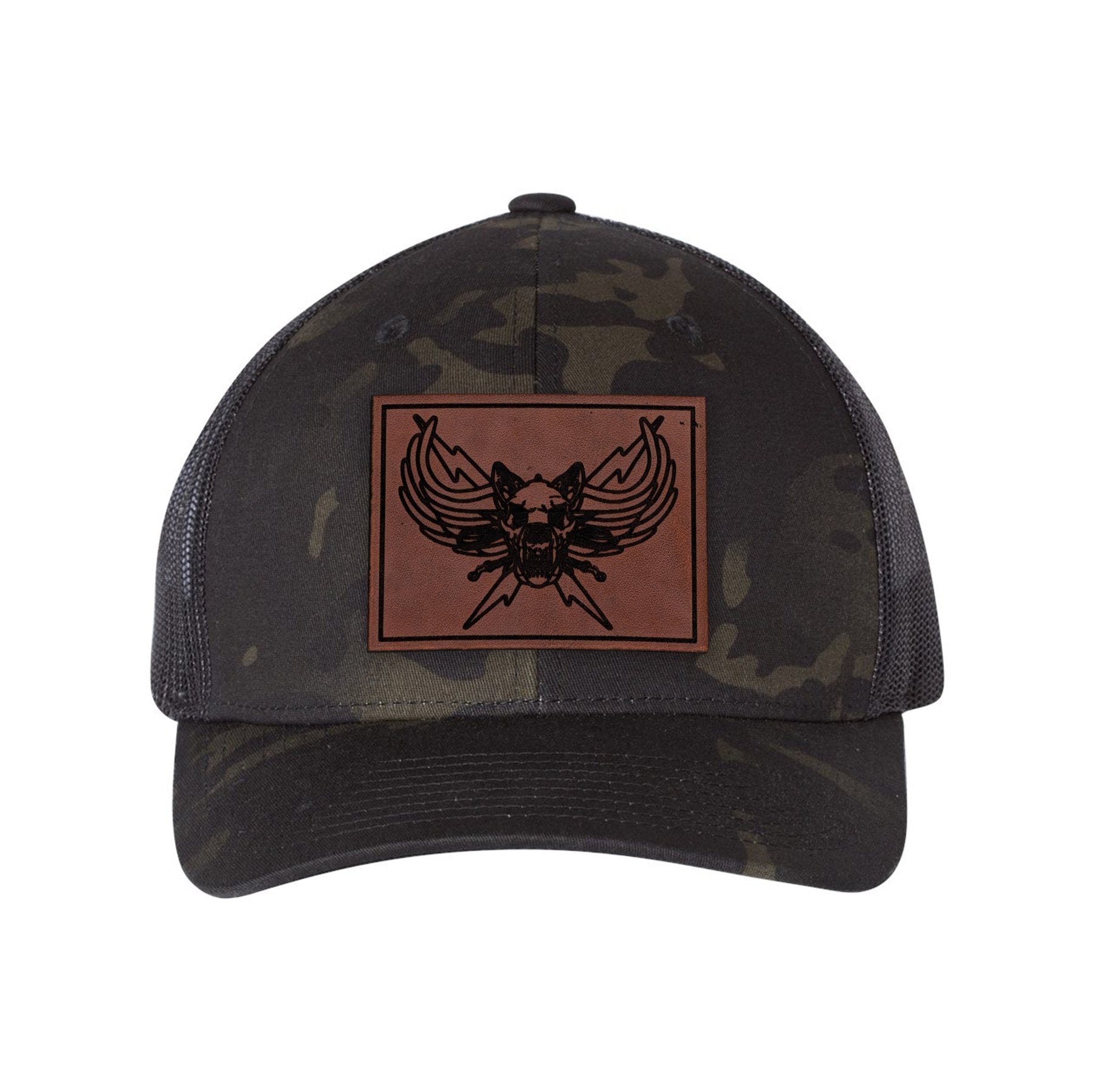 DPS K9 SWAT Leather Patch Retro Trucker Hat - OSFA - Private Private Headwear