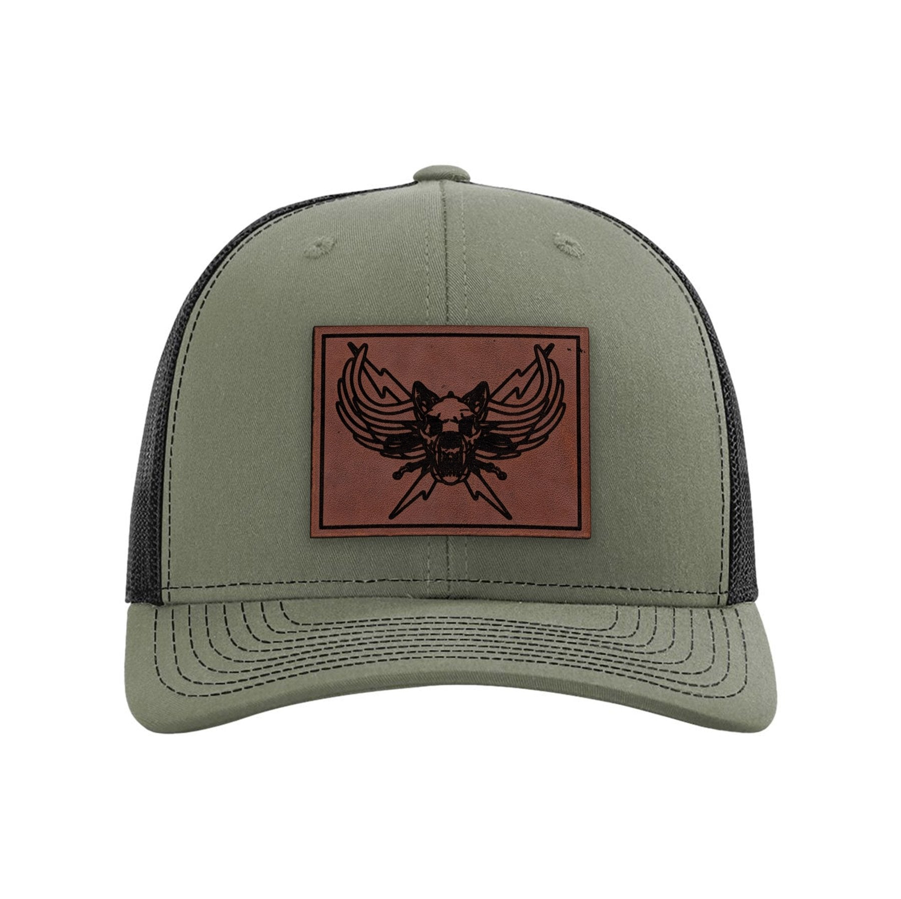 DPS K9 SWAT Leather Patch Snapback Trucker Hat - OSFA - Private Private Headwear