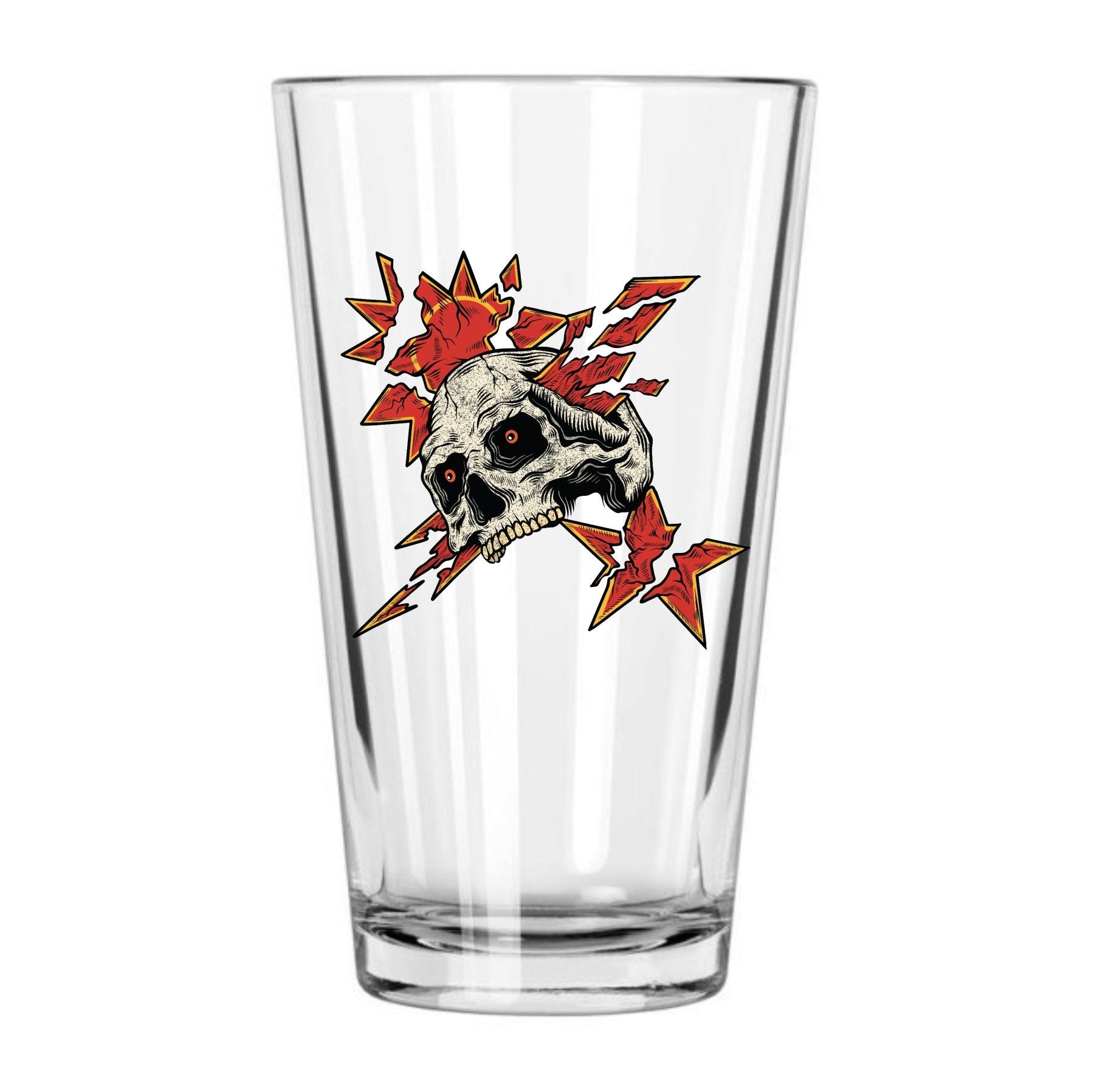 DUI Skull Pint Glass Set - 16oz - Glassware