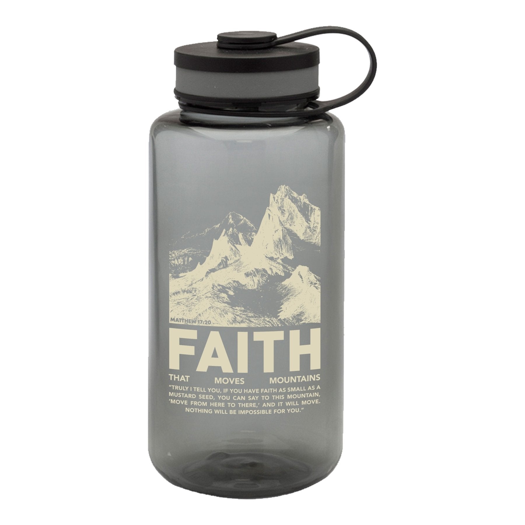 Faith Moves Mountains Bottle - 38oz - Water Bottle