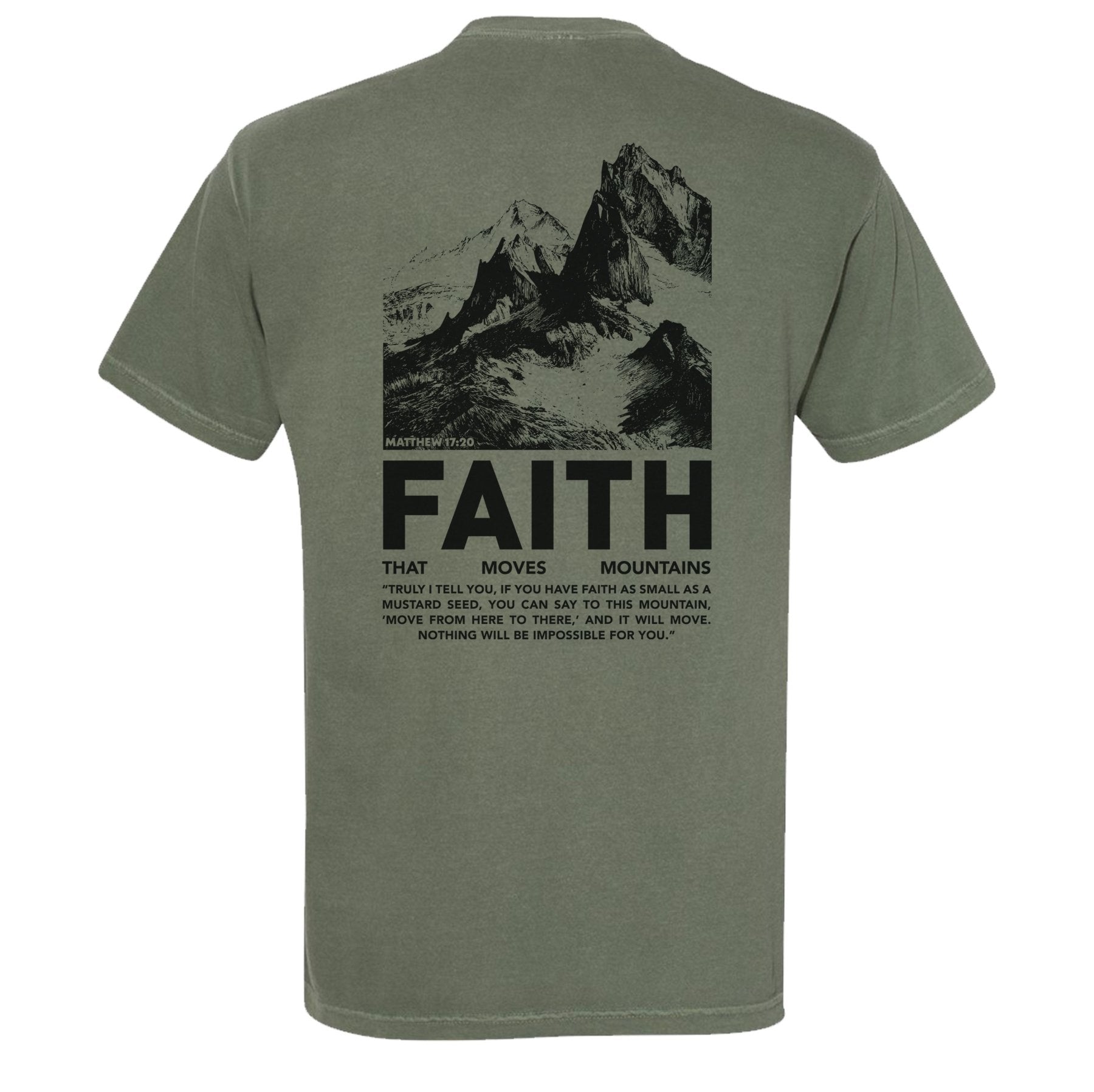 Faith Moves Mountains Heavyweight Shirt - Small - Shirt