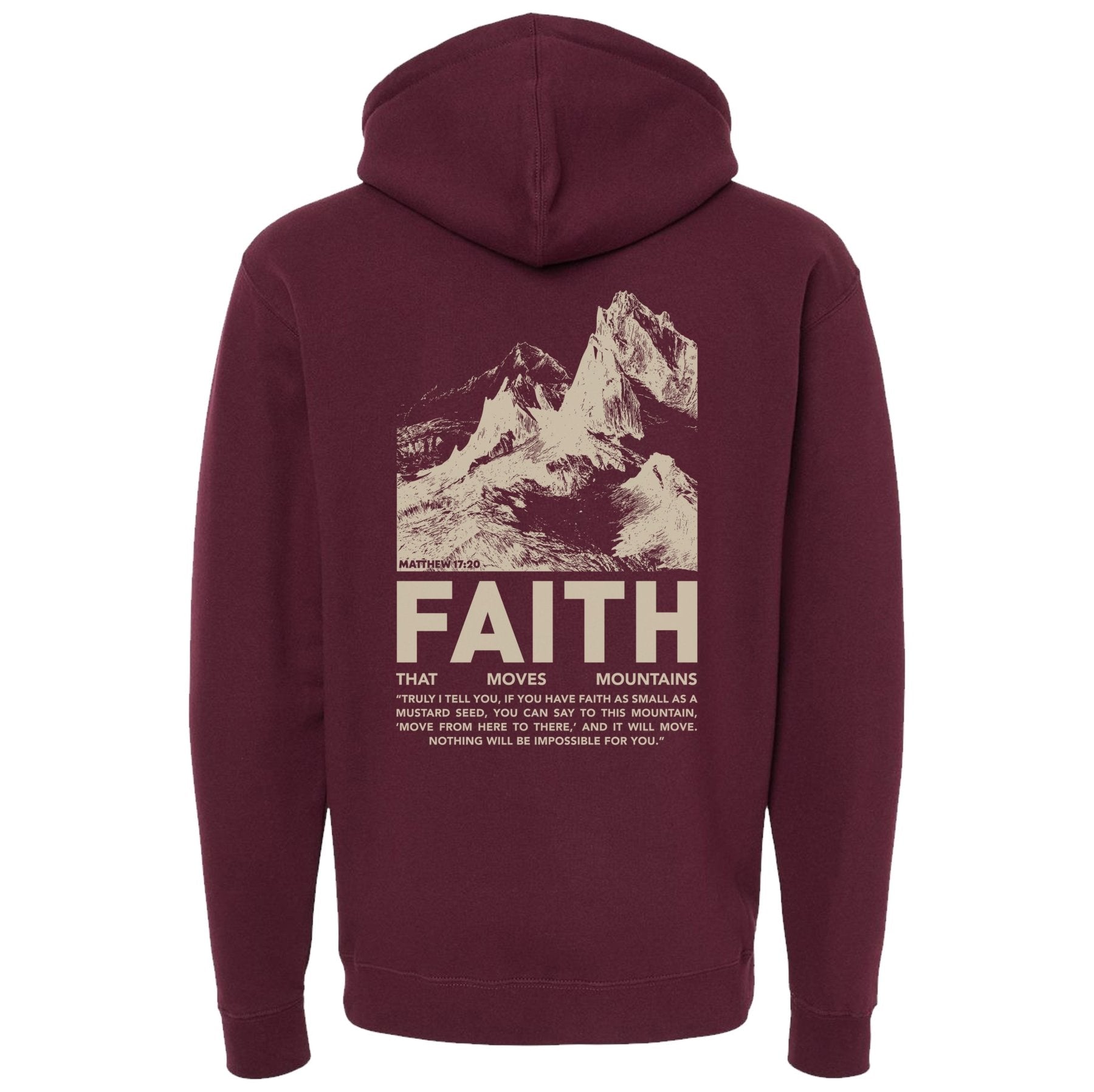 Faith Moves Mountains Hoodie - Small - Hoodie