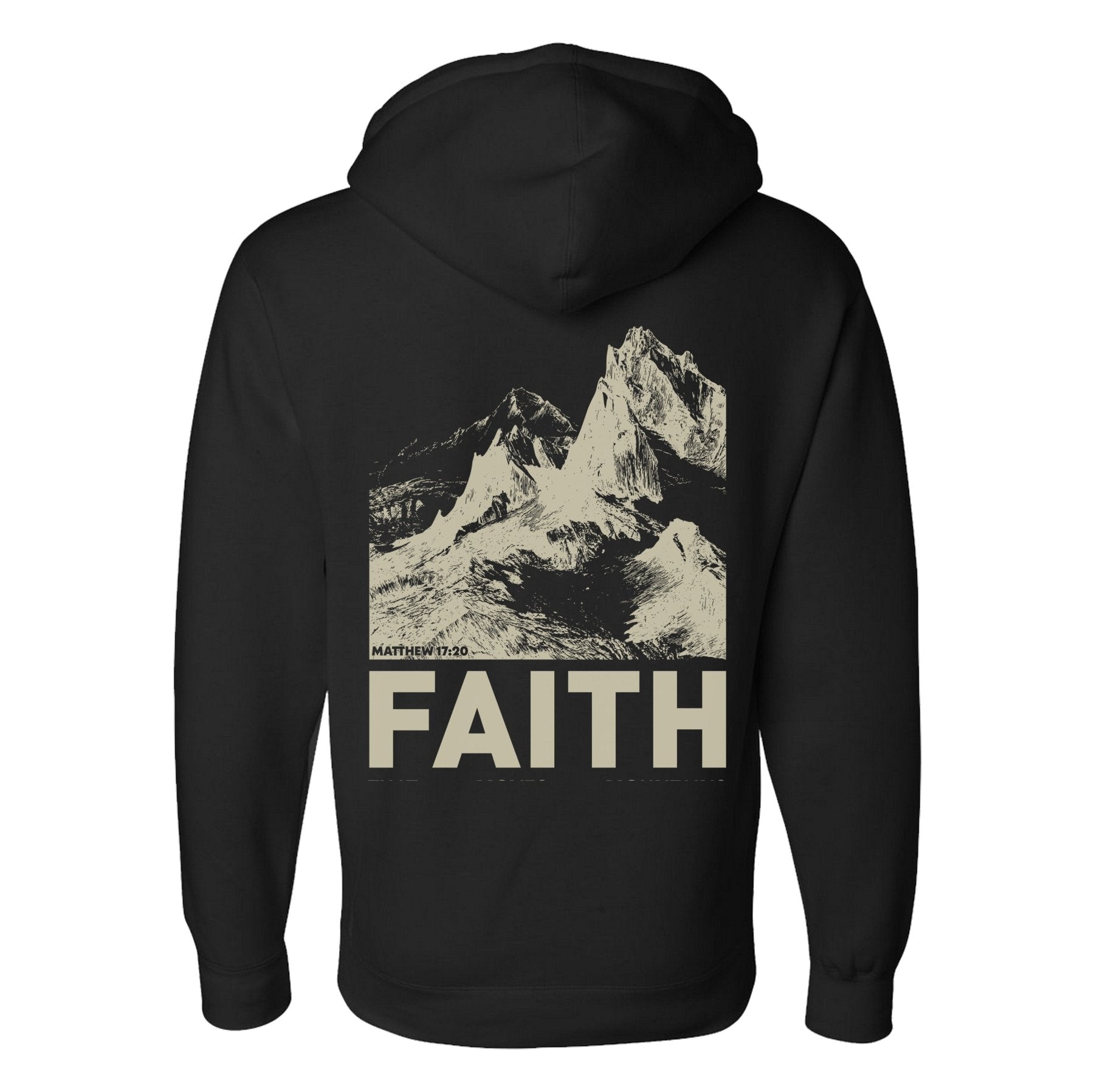 Faith Moves Mountains Hoodie - Small - Hoodie