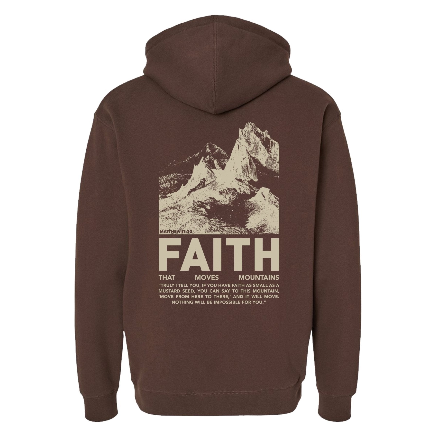 Faith Moves Mountains Hoodie - Small - Hoodie