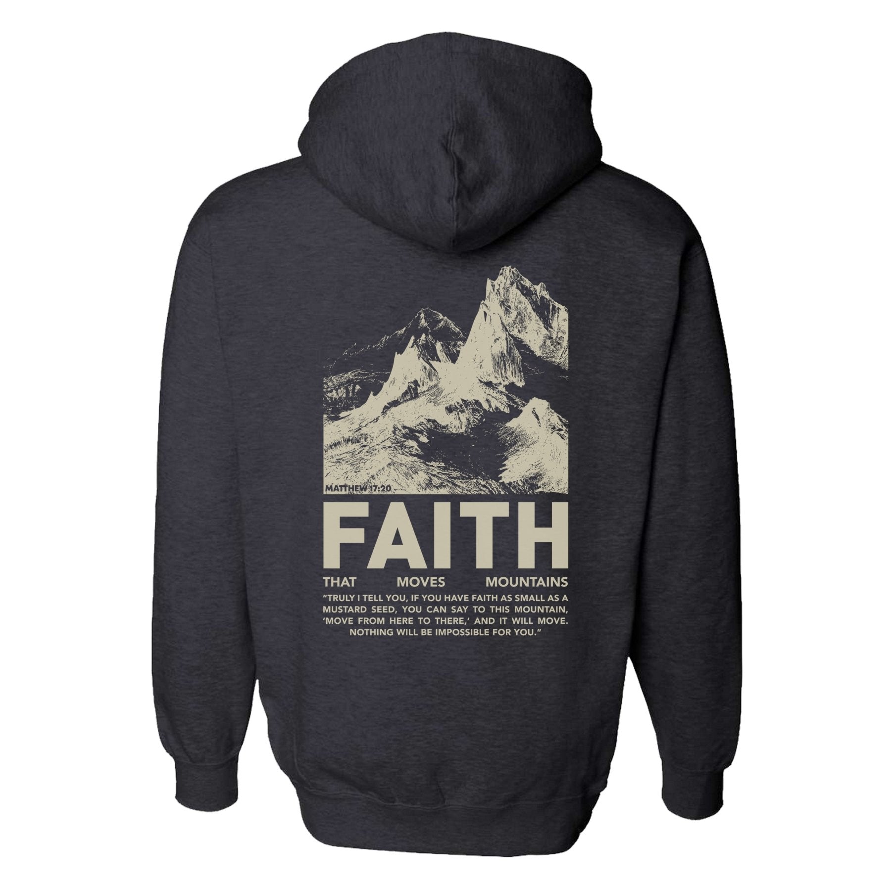 Faith Moves Mountains Hoodie - Small - Hoodie