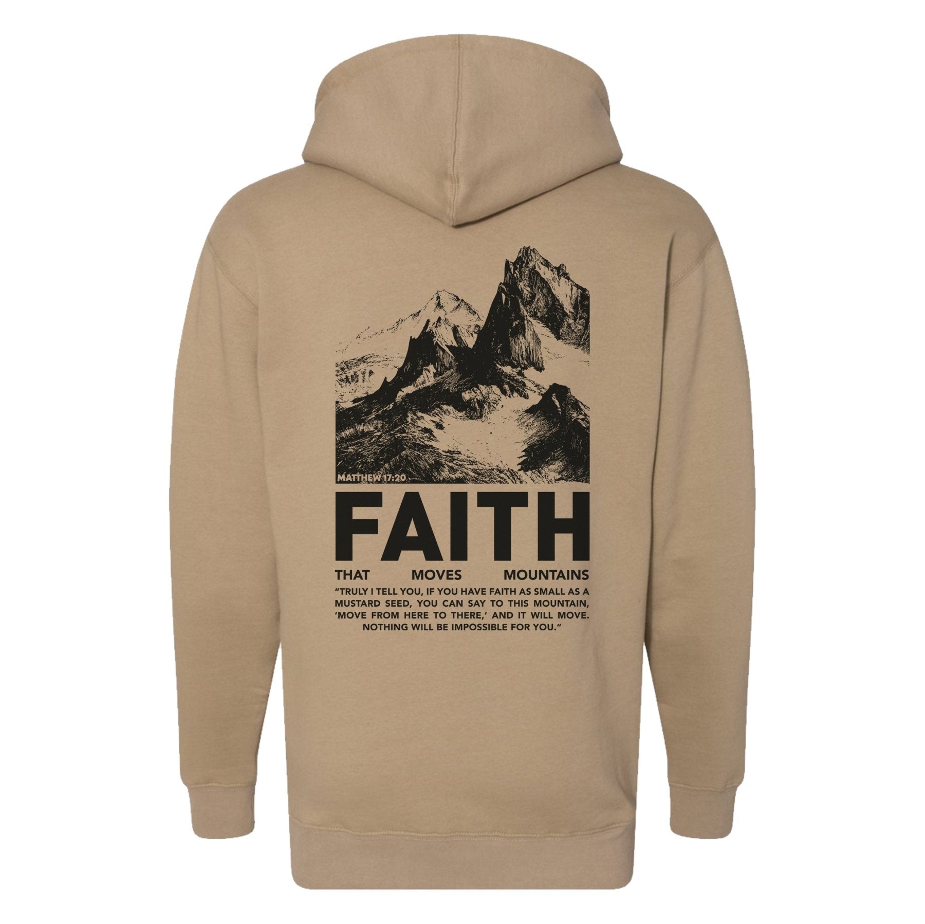 Faith Moves Mountains Hoodie - Small - Hoodie