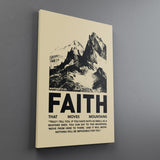 Faith Moves Mountains Sand Canvas - Stretched Canvas - Canvas