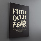 Faith Over Fear Grunge Canvas - Stretched Canvas - Canvas