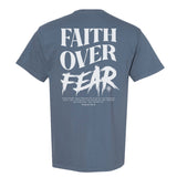 Faith Over Fear Grunge Heavyweight Tee - Small - Shirt