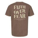 Faith Over Fear Grunge Heavyweight Tee - Small - Shirt
