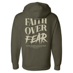 Faith Over Fear Grunge Hoodie - Small - Hoodie