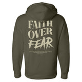 Faith Over Fear Grunge Hoodie - Small - Hoodie