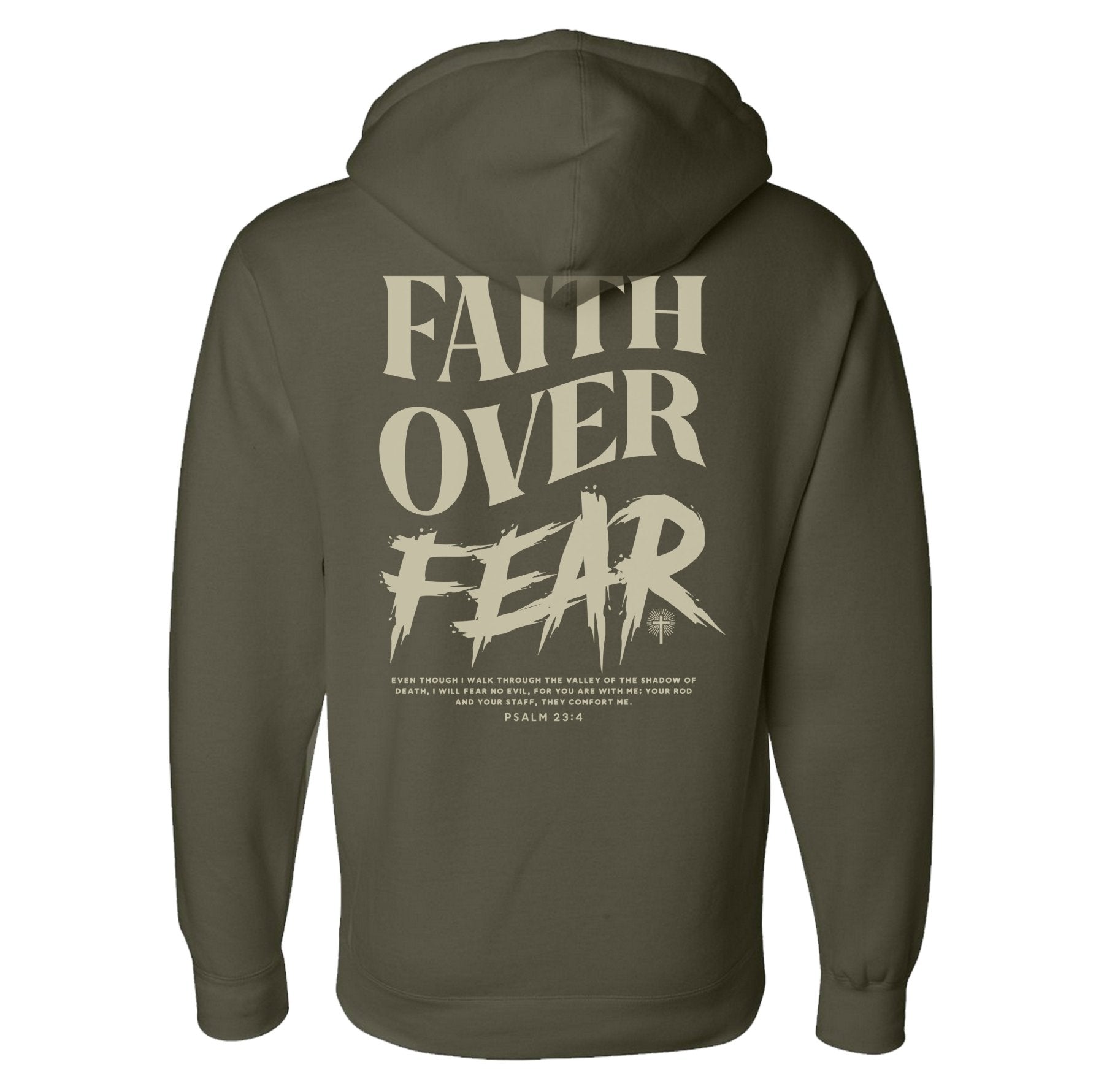 Faith Over Fear Grunge Hoodie - Small - Hoodie