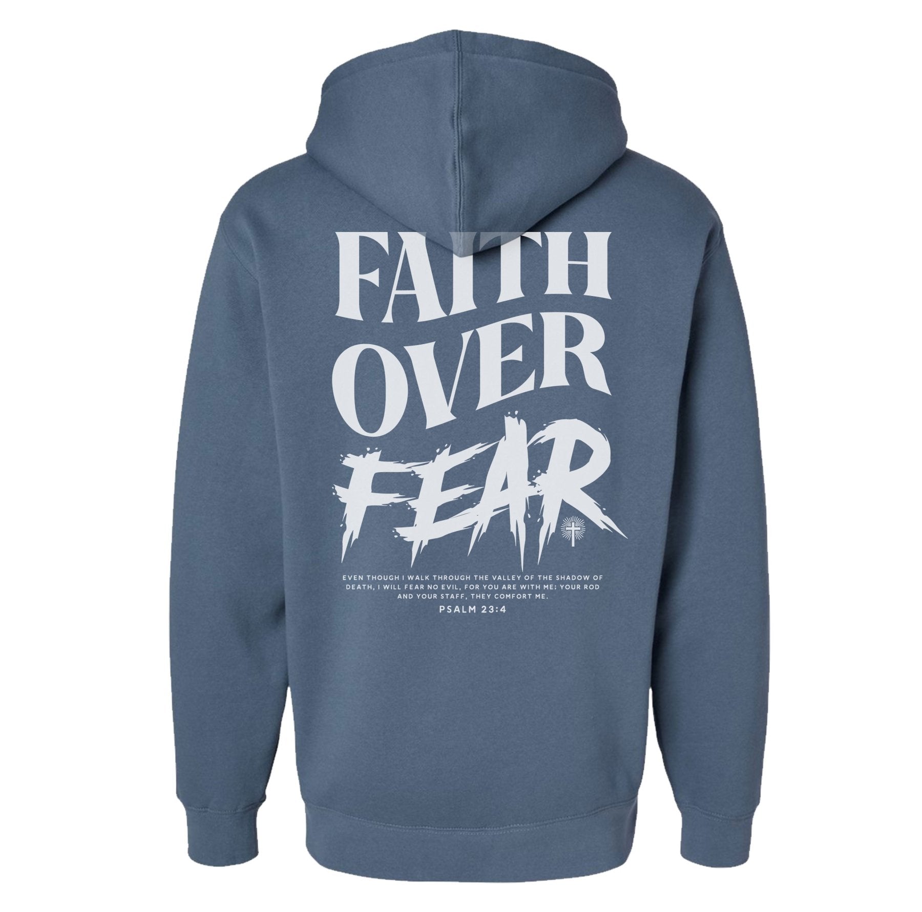 Faith Over Fear Grunge Hoodie - Small - Hoodie