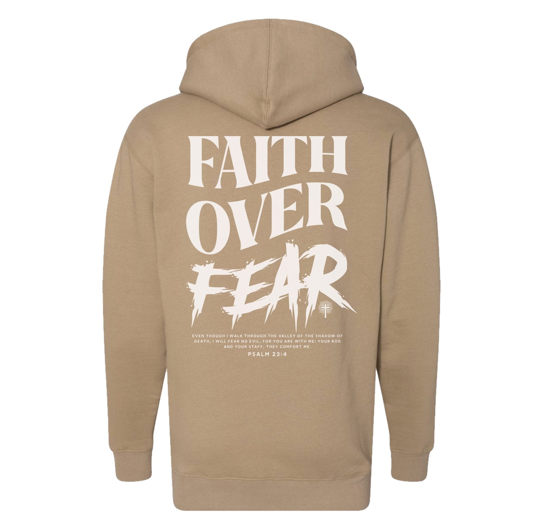 Faith Over Fear Grunge Hoodie - Small - Hoodie