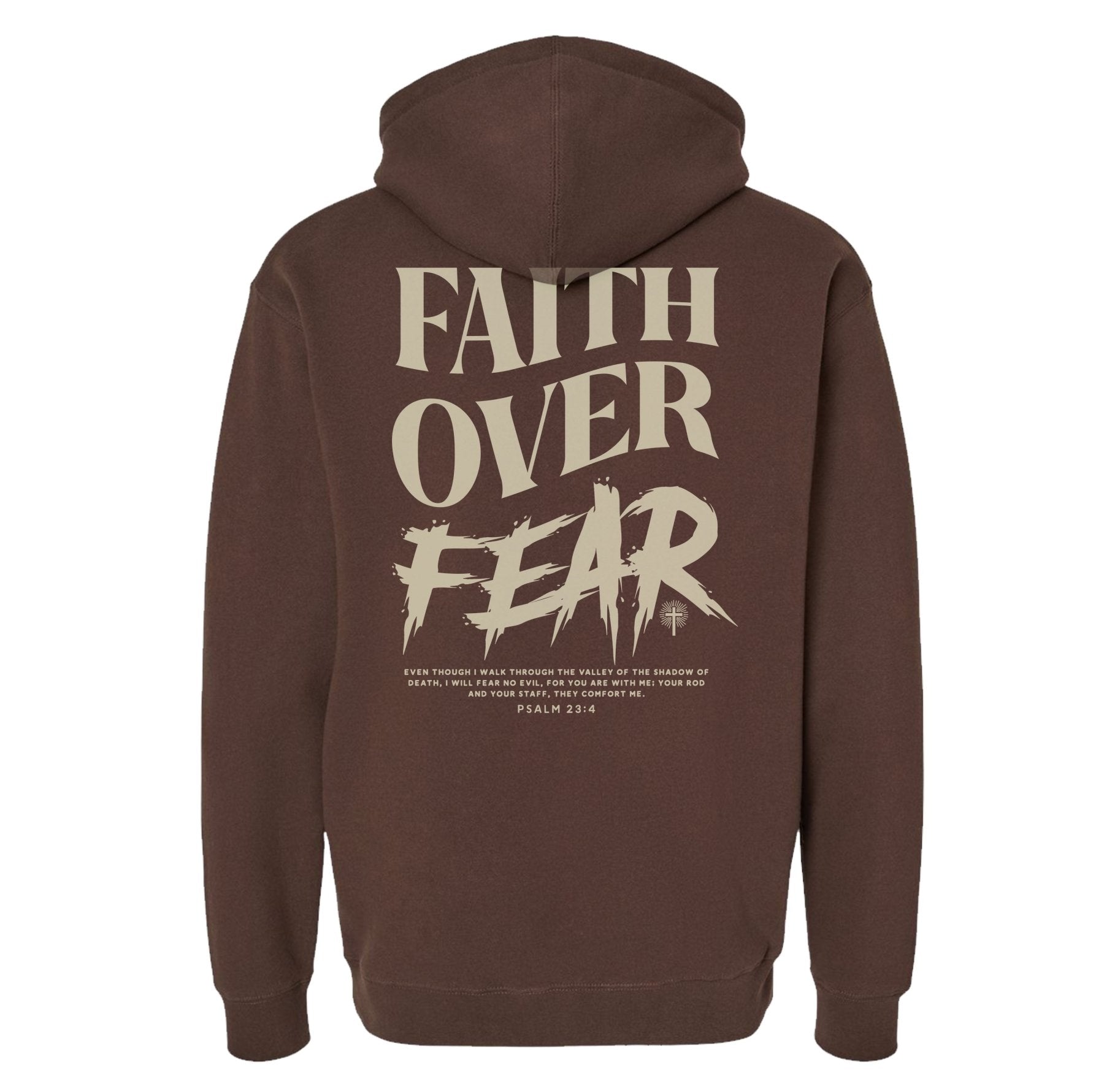 Faith Over Fear Grunge Hoodie - Small - Hoodie