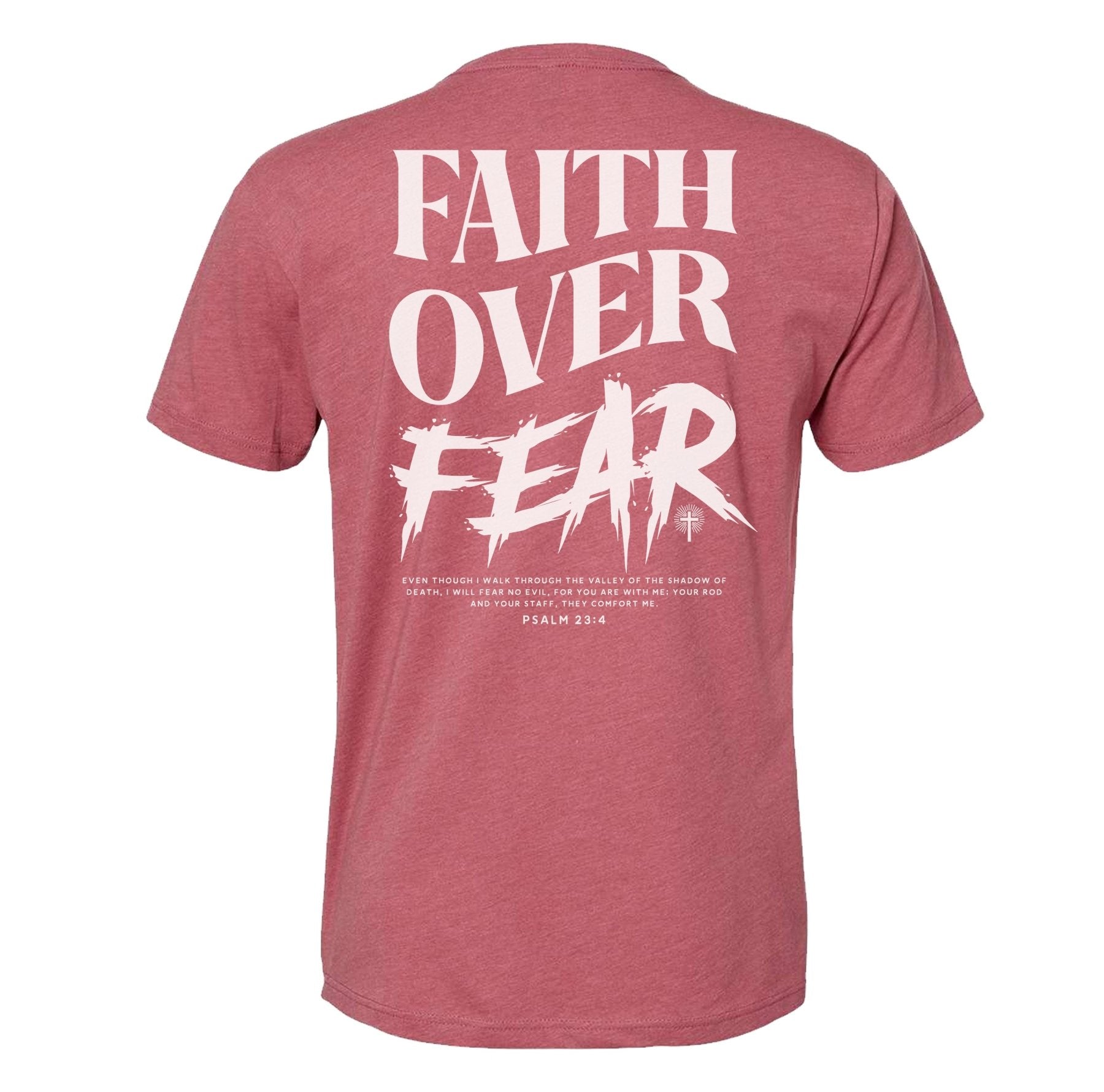 Faith Over Fear Grunge Tee - Small - Shirt