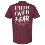 Faith Over Fear Grunge Tee - Small - Shirt