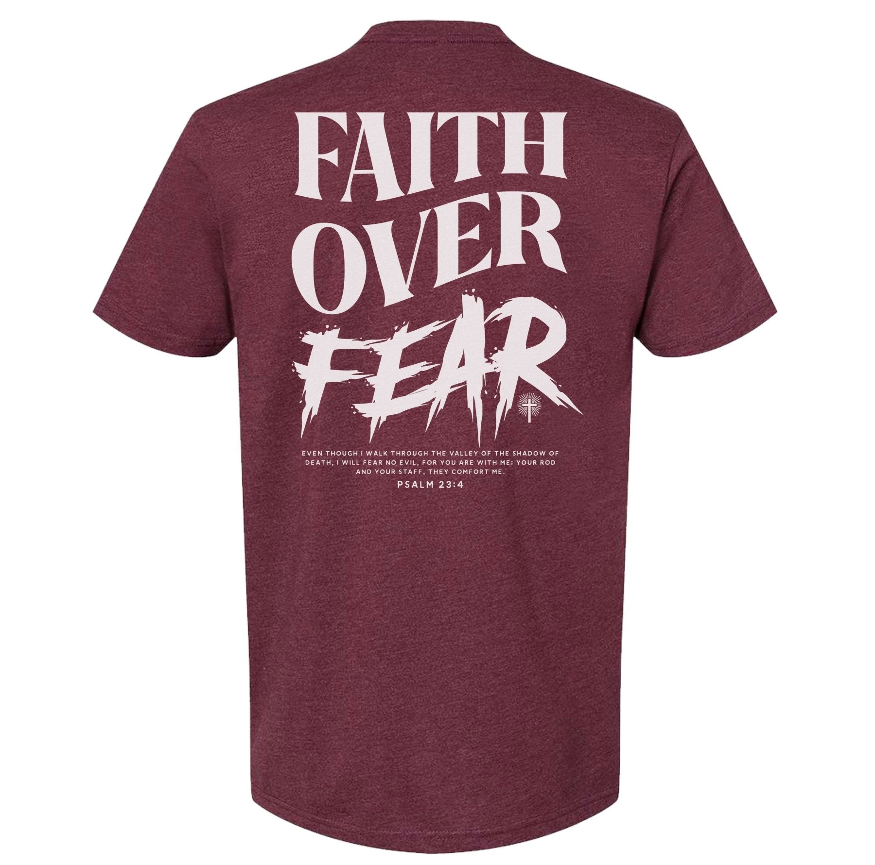Faith Over Fear Grunge Tee - Small - Shirt
