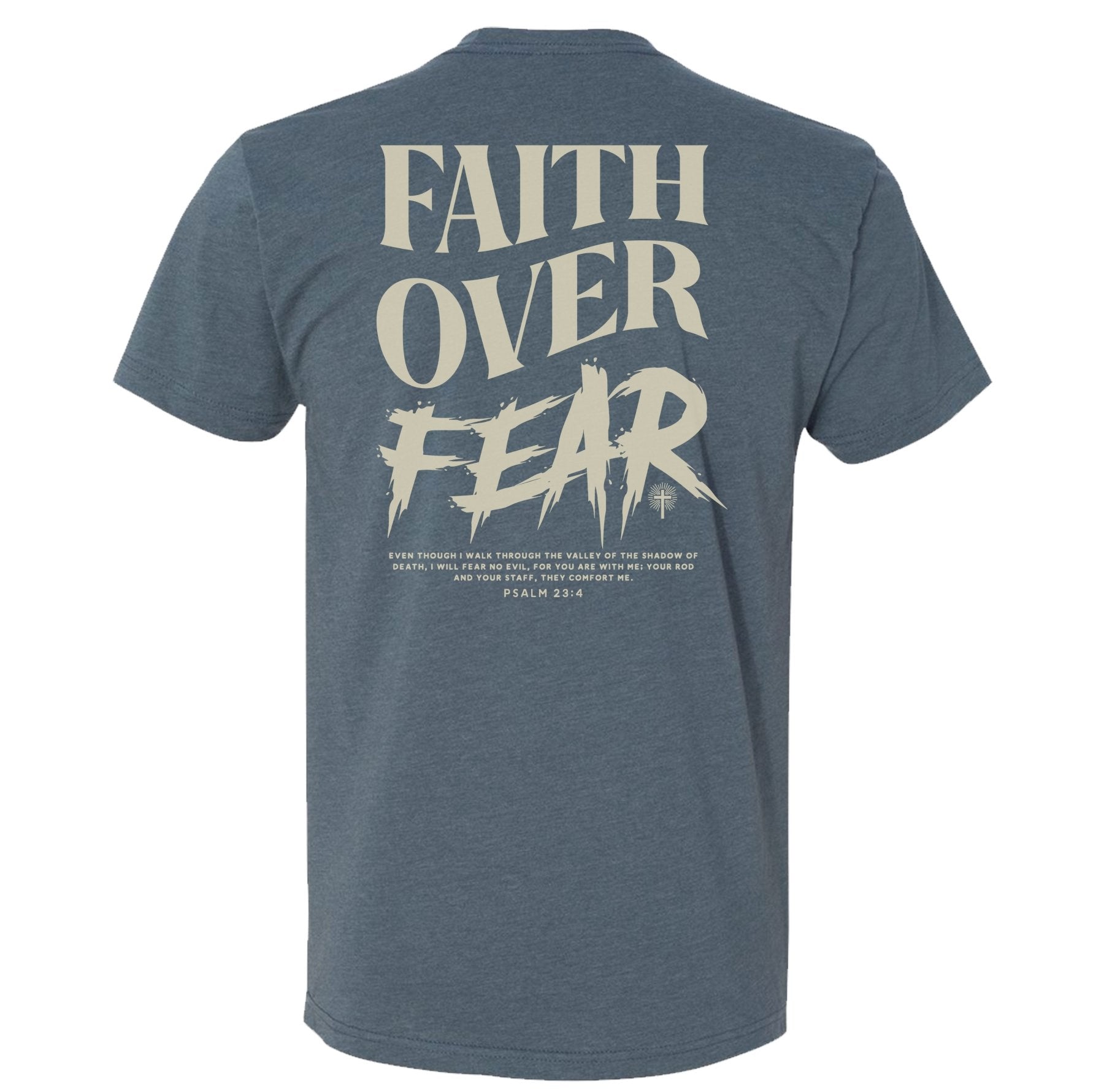 Faith Over Fear Grunge Tee - Small - Shirt