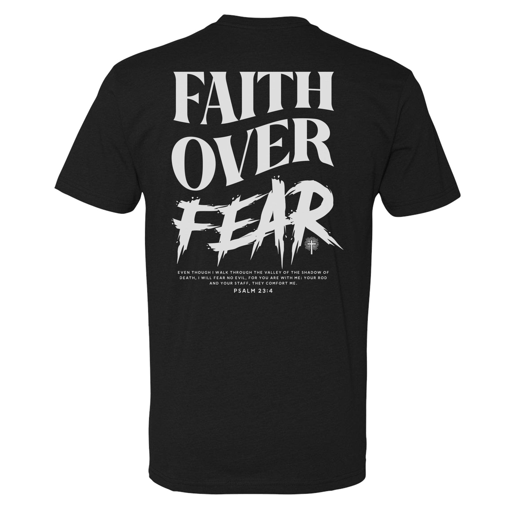 Faith Over Fear Grunge Tee - Small - Shirt