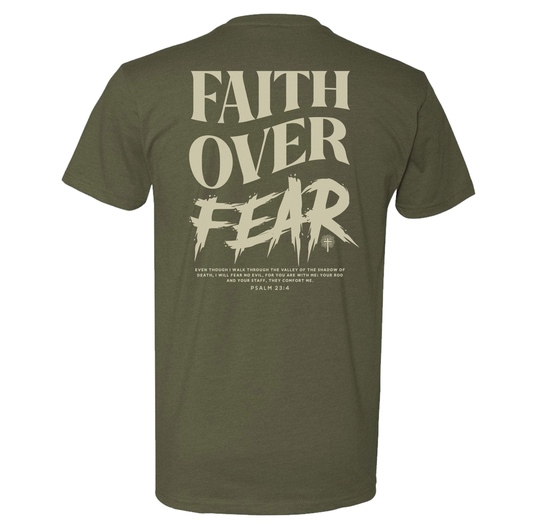 Faith Over Fear Grunge Tee - Small - Shirt