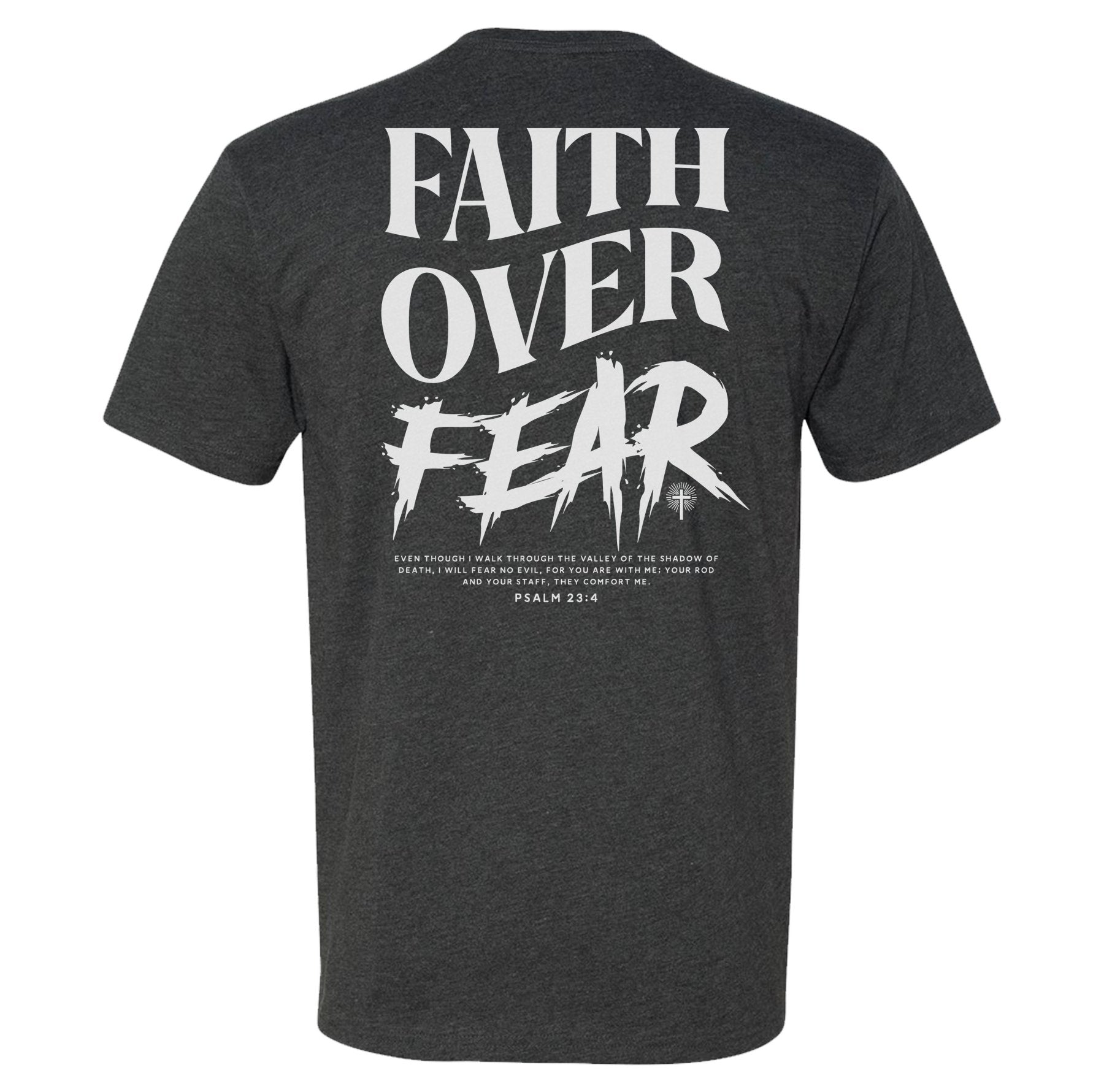 Faith Over Fear Grunge Tee - Small - Shirt