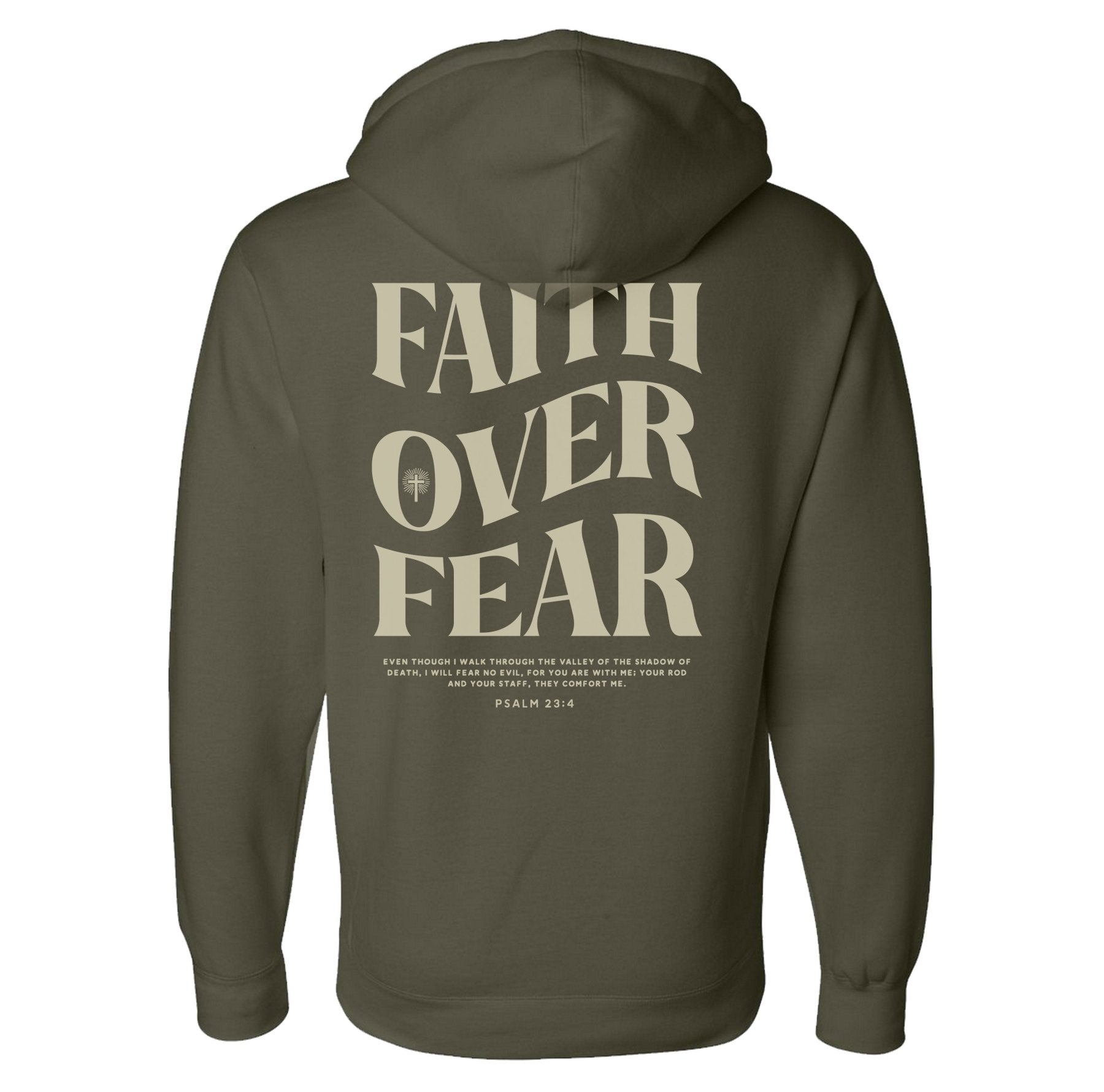Faith Over Fear Traditional Hoodie - Small - Hoodie