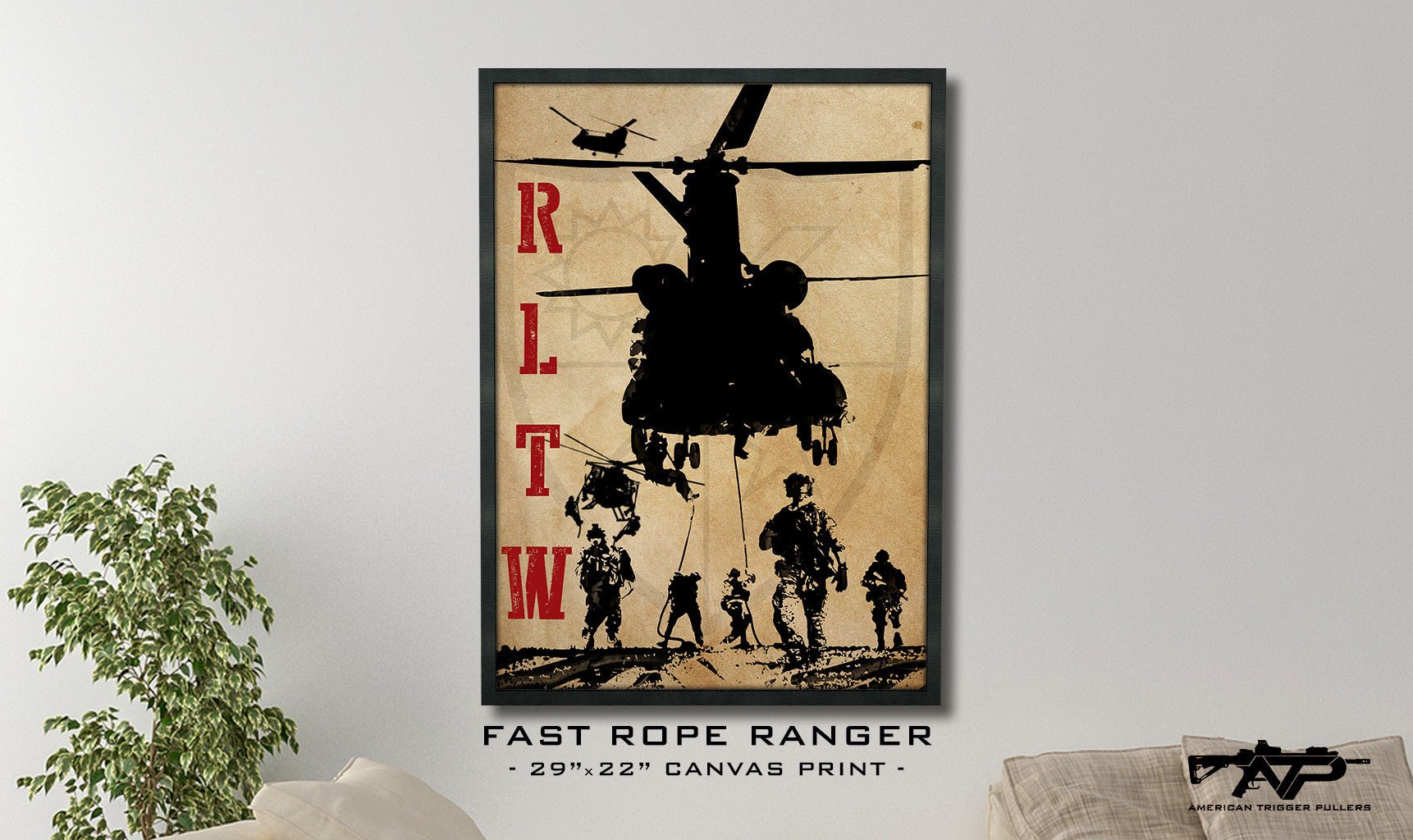 Fast Rope Print - 20" x 28" Canvas - Print