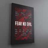 Fear No Evil Topographic Canvas