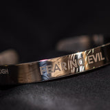 Fear No Evil Stainless Steel Bracelet - 9.5mm x 7" - Bracelet
