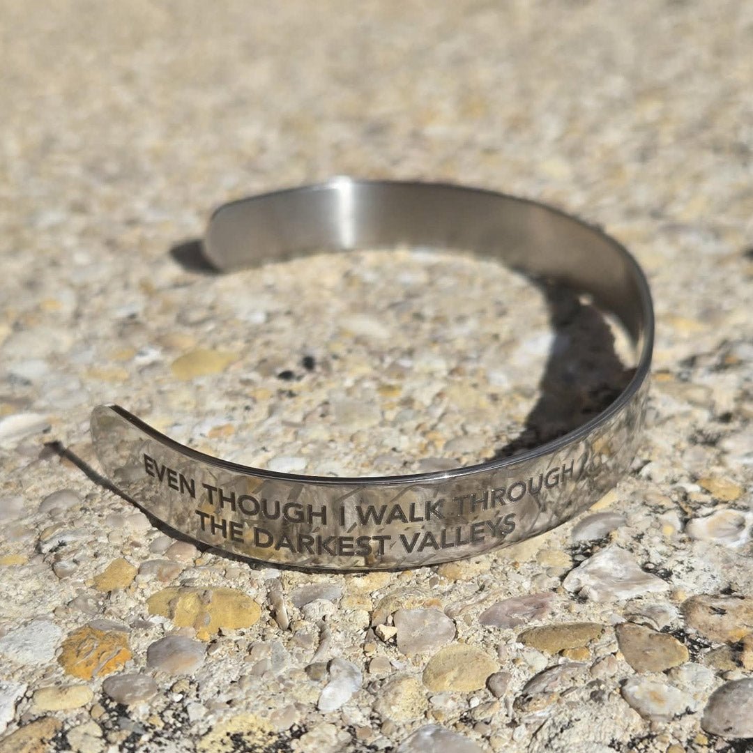 Fear No Evil Stainless Steel Bracelet - 9.5mm x 7" - Bracelet