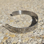 Fear No Evil Stainless Steel Bracelet - 9.5mm x 7" - Bracelet