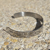 Fear No Evil Stainless Steel Bracelet - 9.5mm x 7" - Bracelet