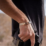 Fear No Evil Stainless Steel Bracelet - 9.5mm x 7" - Bracelet